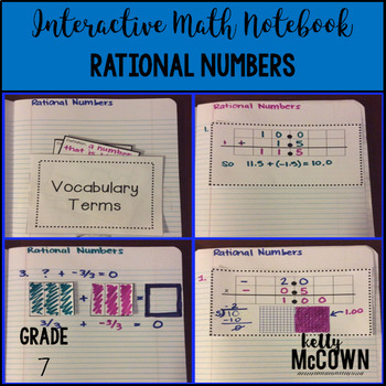 Interactive Math Notebook: Rational Numbers {Grade 7}