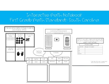 Preview of Interactive Math Notebook | SC First Grade Standards