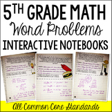 Interactive Math Notebook: 5th Grade Word Problems BUNDLE