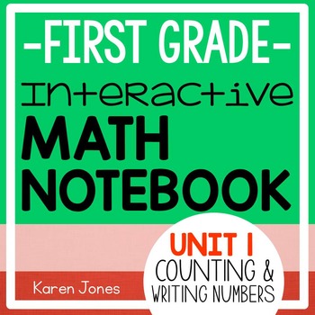 Preview of Interactive Math Notebook for 1st grade {Unit 1: Counting and Writing Numbers}
