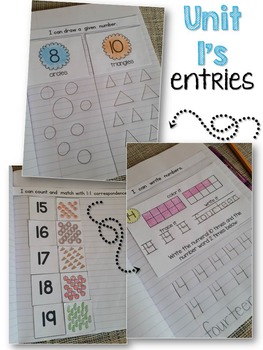 Interactive Math Notebook for 1st grade {Unit 1: Counting and Writing