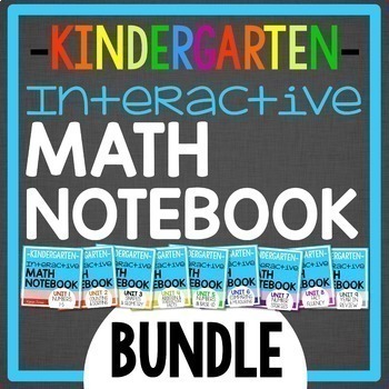 Preview of Interactive Math Notebook for Kindergarten BUNDLE: Daily entries for a YEAR