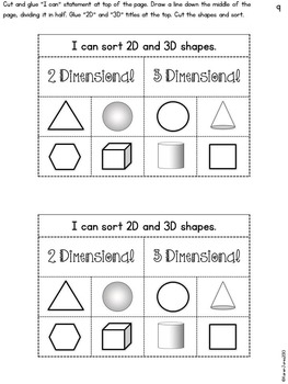 Interactive Math Notebook for Kindergarten {Unit 3: Shapes and Geometry}