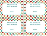 Interactive Math Notebook/Journal Cover