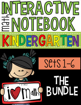Preview of Interactive Math Notebooks for Kindergarten Sets 1-6 (Bundle)