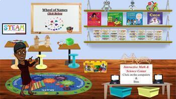 Preview of Interactive Math & Science Virtual room for students K-2. 