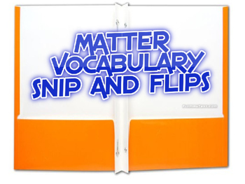 Preview of Interactive Matter Vocabulary study guide/word wall
