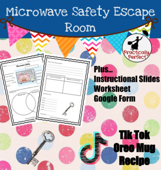 Preview of Interactive Microwave Safety with Virtual Escape Room, quiz, games, recipe