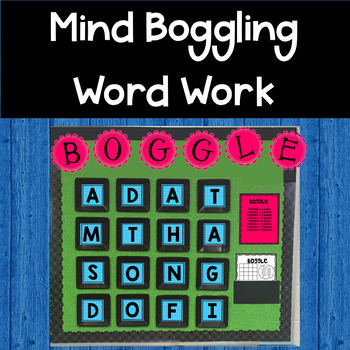 Preview of Interactive Mind Boggling Word Work Boggle Bulletin Board