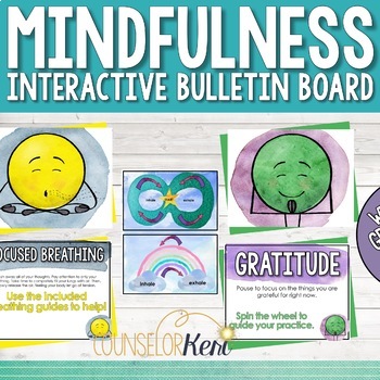 Interactive Mindfulness Bulletin Board by Counselor Keri | TpT