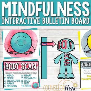Preview of Interactive Mindfulness Tools Bulletin Board for School Counseling