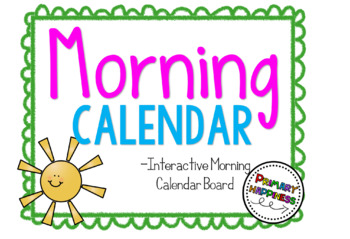 Preview of Interactive Morning Calendar: Smartboard