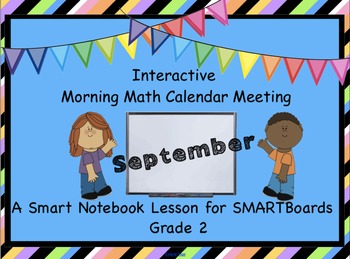 Preview of Interactive Morning Math Calendar Meeting SMARTBoard for September Common Core