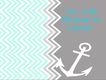 Preview of Interactive Morning Meet Calender & Math Time Nautical Theme