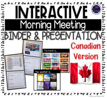 Preview of Interactive Morning Meeting BUNDLE with Real Photos CANADIAN VERSION