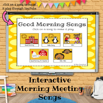 Preview of Interactive Morning Meeting | Circle Time Songs