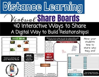 Preview of Interactive Morning Meeting Share Boards for Hybrid or Distance Learning!