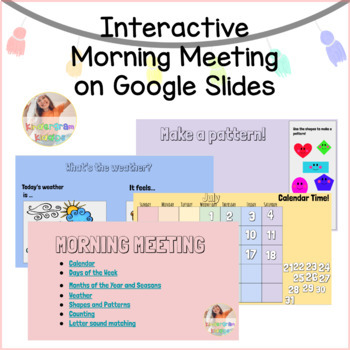 Preview of Interactive Morning Meeting for Distance Learning- Google Slides!