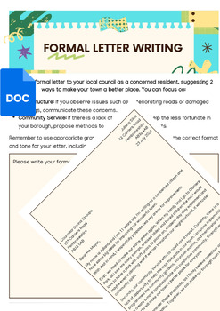 Preview of Interactive Mother's Day Letter Writing Template for Students