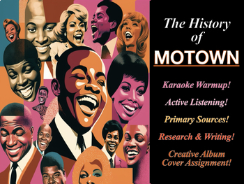 Preview of Interactive Motown Slides, Research, Active Listening, & Album Cover Activities!