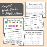 Interactive Multiplication Adapted Work Binder including A