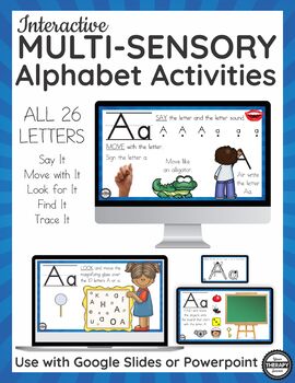 Preview of Interactive Multisensory Alphabet - Distance Learning, Teletherapy