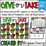 Interactive Multistep Word Problems Game | Holiday Themed