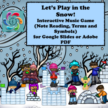 Preview of Interactive Music Game Google slides-Let's Play in the Snow distance learning