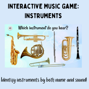 Preview of Interactive Music Game: Instrument Names & Sounds