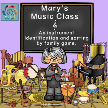 Preview of Interactive Music Game instruments Google Slides Mary's Music  distance learning