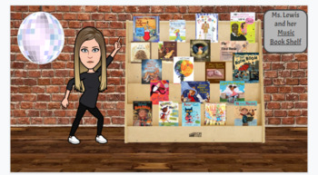 Preview of Interactive Music Room for Google Slides -Musical Books Edition