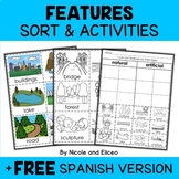 Physical Features Sort Activities + FREE Spanish