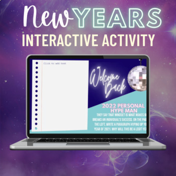 Preview of Interactive New Years 2024 Activity middle and high school