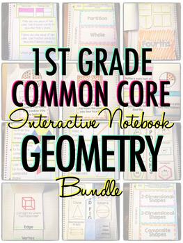 Preview of Interactive Notebook: 1st Grade CCSS Geometry BUNDLE
