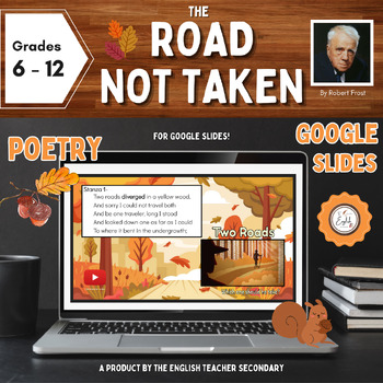 Preview of Robert Frost The Road Not Taken Google Slides
