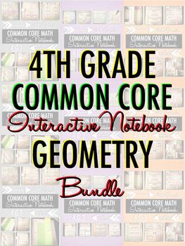 Preview of Interactive Notebook: 4th Grade CCSS Geometry BUNDLE