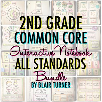 Preview of Math Interactive Notebook: 2ND GRADE COMMON CORE BUNDLE
