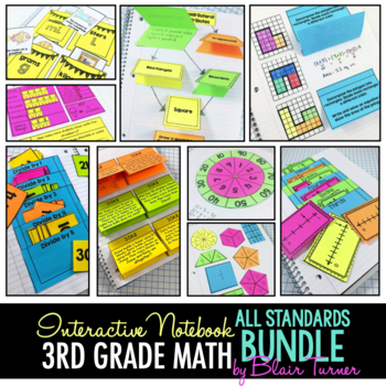 Preview of Math Interactive Notebook: 3rd Grade Common Core ALL STANDARDS BUNDLE