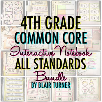 Preview of Math Interactive Notebook: 4TH GRADE COMMON CORE
