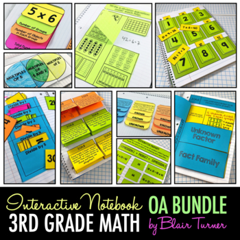 Preview of Interactive Notebook: 3rd Grade CCSS Operations & Algebraic Thinking BUNDLE