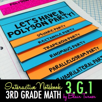 Preview of Quadrilaterals Interactive Notebook {3.G.1}