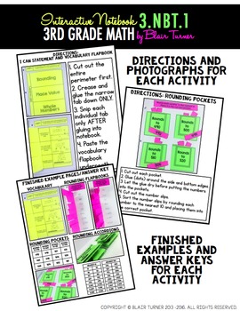 Rounding Interactive Notebook 3.NBT.1 by Blair Turner | TpT
