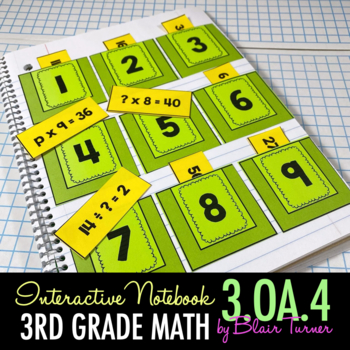 Preview of Interactive Notebook Activities - Unknown Numbers {3.OA.4}