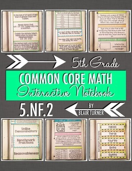 Preview of Interactive Notebook Activities - Add/Subtract Fractions Word Problems {5.NF.2}