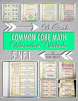 Preview of Interactive Notebook Activities - Adding and Subtracting Fractions {5.NF.1}