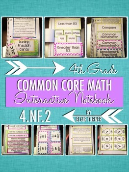Preview of Interactive Notebook Activities - Comparing Fractions {4.NF.2}