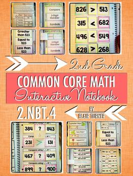 Preview of Interactive Notebook Activities - Comparing Numbers {2.NBT.4}