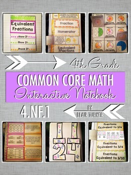 Preview of Interactive Notebook - Equivalent Fractions {4.NF.1}