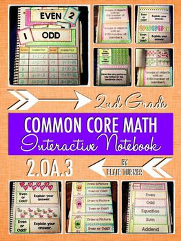 Preview of Interactive Notebook Activities - Even and Odd Numbers {2.OA.3}