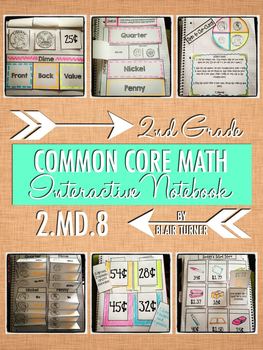 Preview of Interactive Notebook Activities - Money Word Problems {2.MD.8}